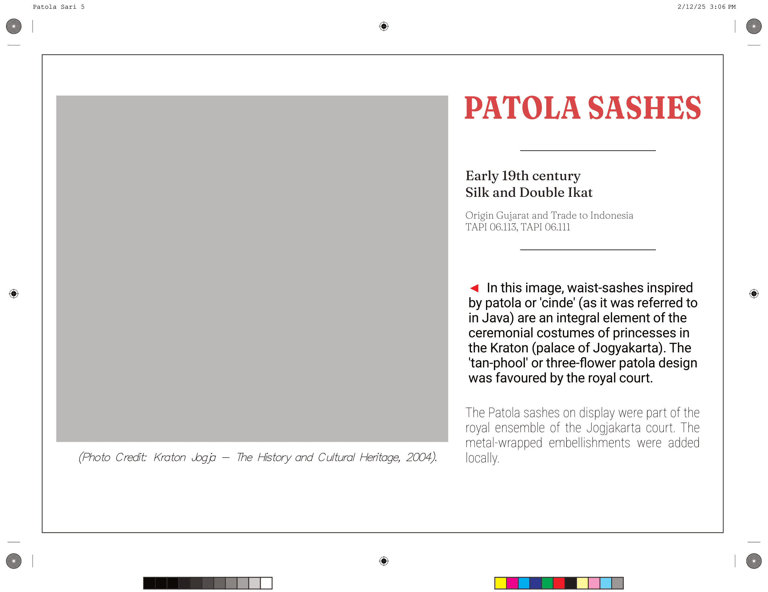 Patola Sashes