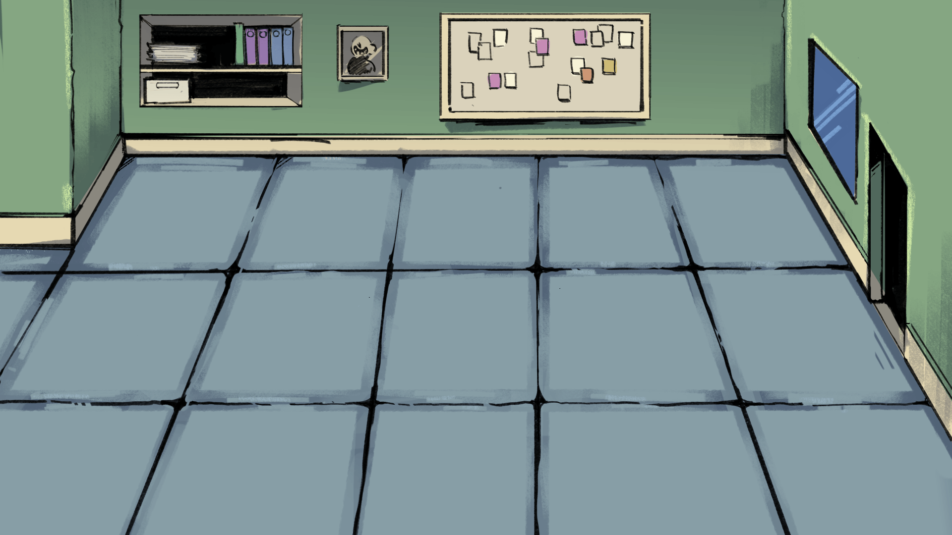 Playable insurance office environment