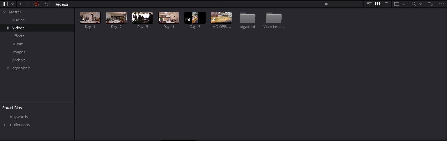 Organising the source material