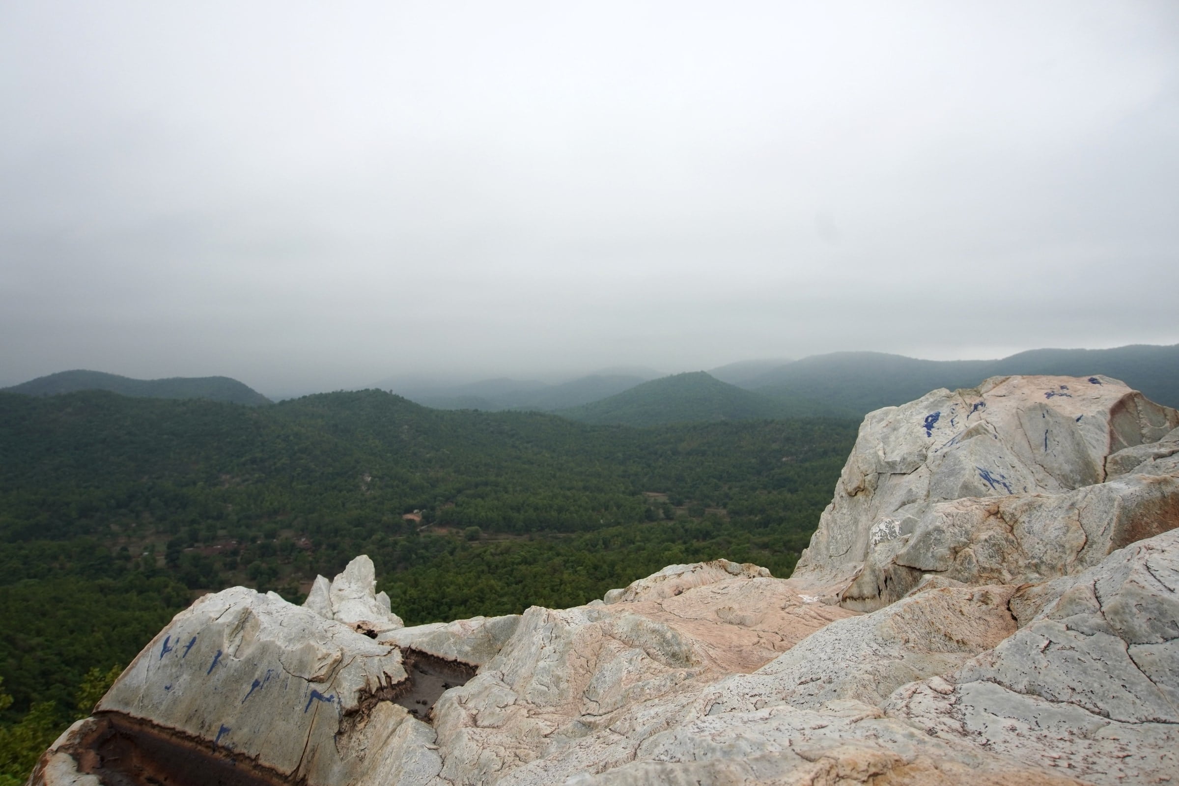 Rock formations above the forest