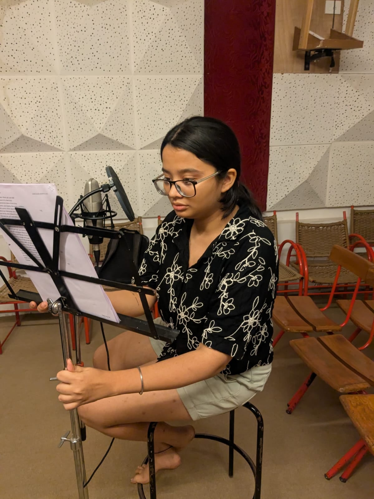 Voice recording session placeholder